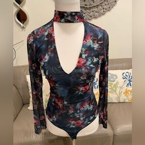 BEBE Floral Bodysuit 